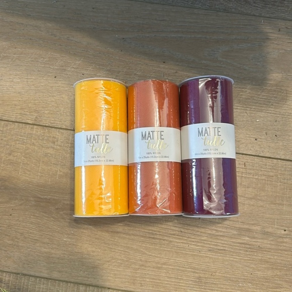 Wyla Fall Halloween Tulle Ribbon Lot 3
